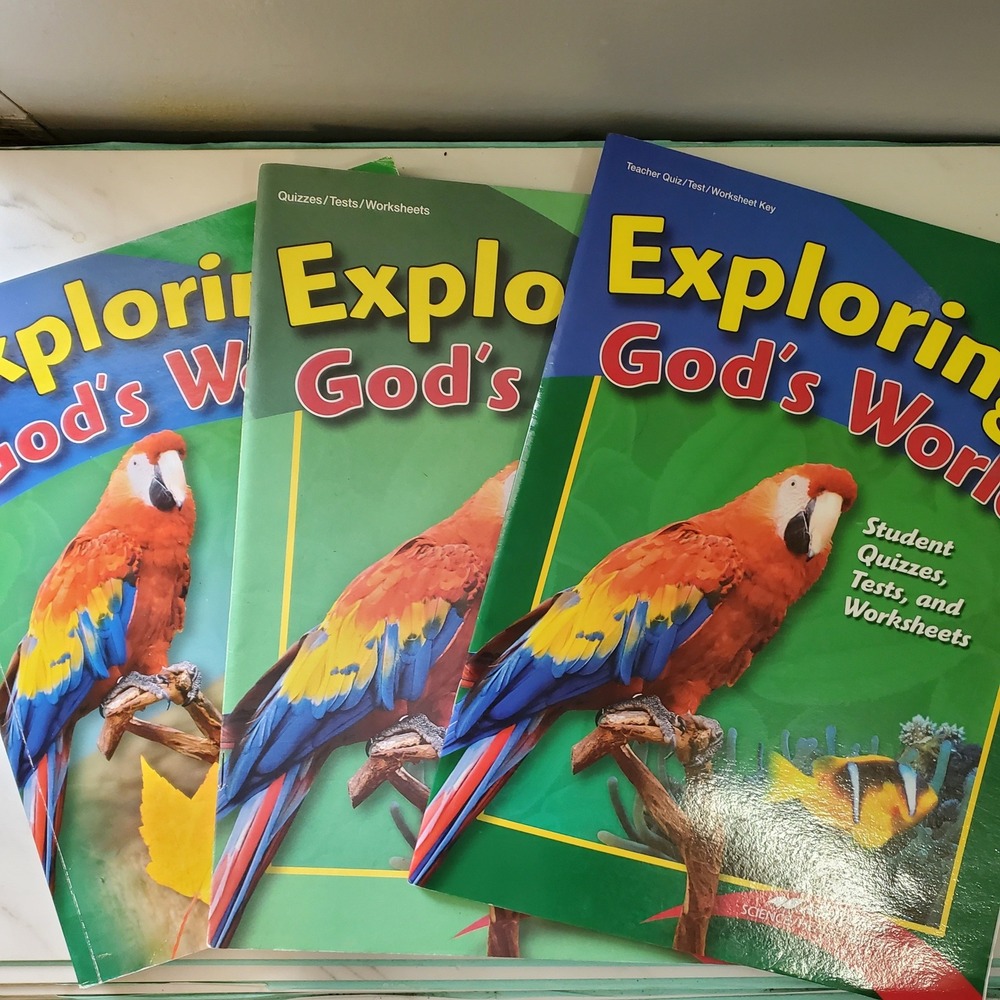 Abeka Grade 3 Exploring God's World Science Health Textbook Test Quiz Key Set